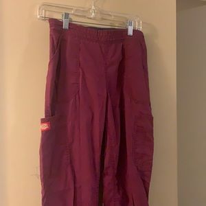 Dickies small maroon scrub pants